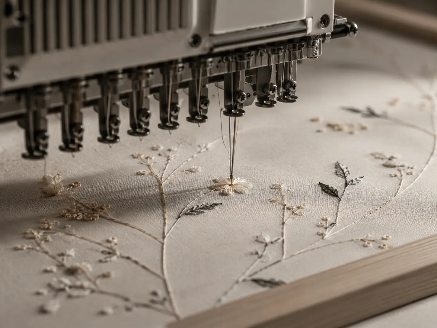 Premium embroidery wall decor in progress